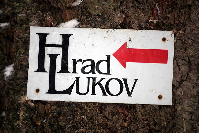 Hrad Lukov v únoru 2021.