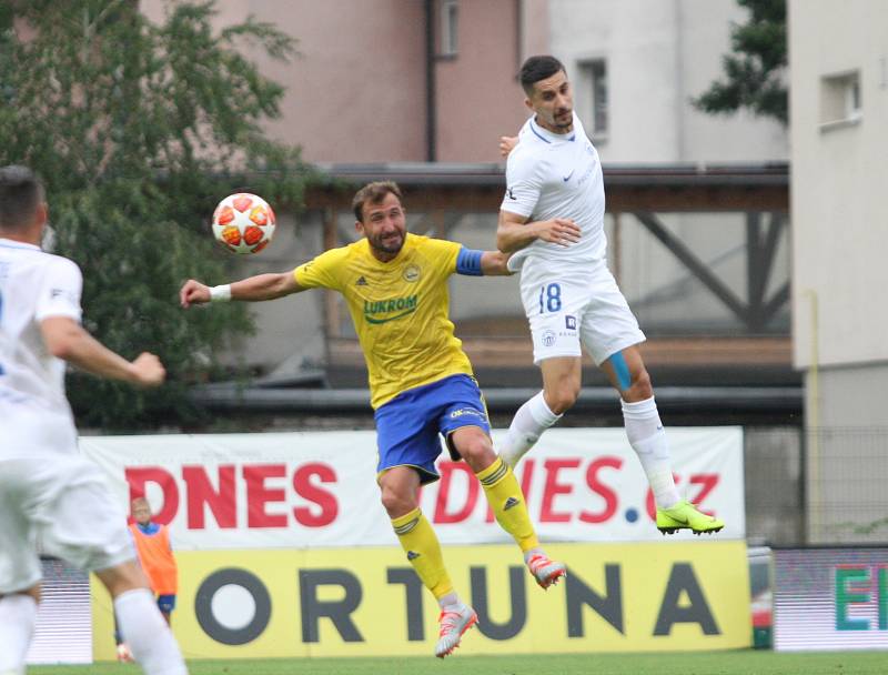 Fotbalisté Zlína (ve žlutých dresech) ve 3. kole FORTUNA:LIGY hostili Slovan Liberec.