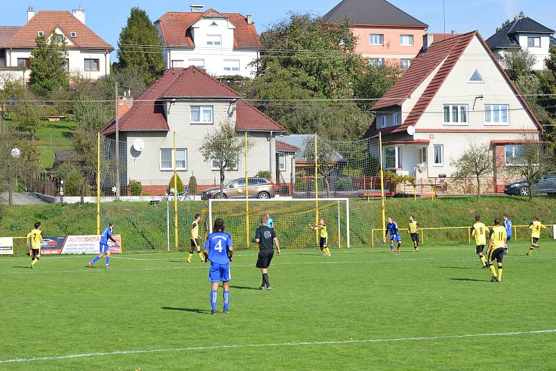 Fotbalisté Tečovic (ve žluto-černých dresech) doma našli recept na Admiru Hulín.