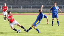 I. A třída: Jiskra Otrokovice (v červeném) - Žalkovice 1:2 (0:1)