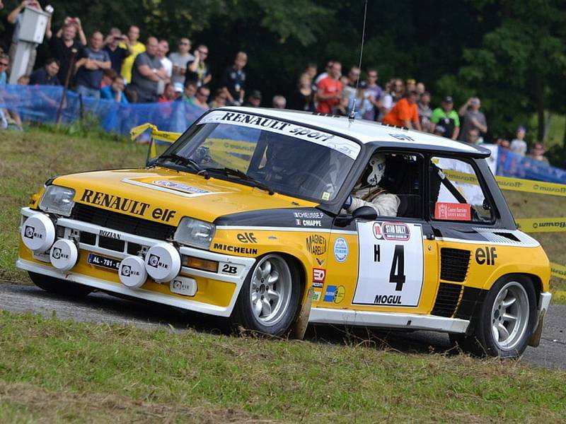 7. ročník Star Rally Historic v rámci letošní Barum Rally. Vítězná francouzská posádka Chieusse - Chiappe na Renault 5 Turbo