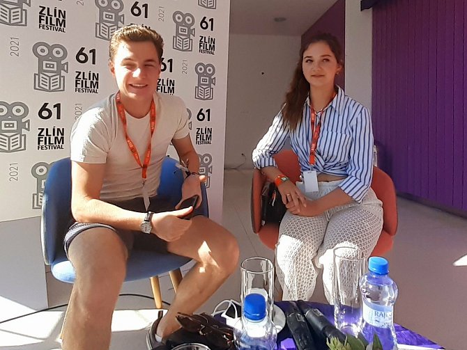 Veronika Divišová a  Oskar Hes, young stars letošního Zlín Film Festivalu.