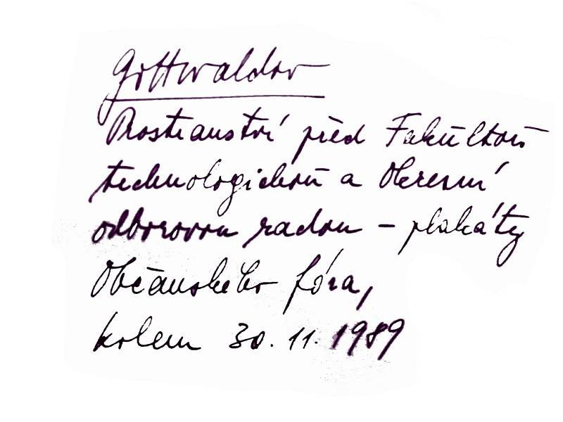 17. listopadu 1989 lidé demonstrovali za svobodu a demokracii