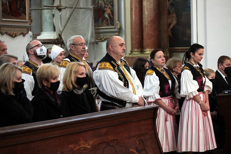 Pohřeb Lubomíra  Málka v kostele Neposkvrněného početí Panny Marie v Uherském Brodě, 6. 11. 2021