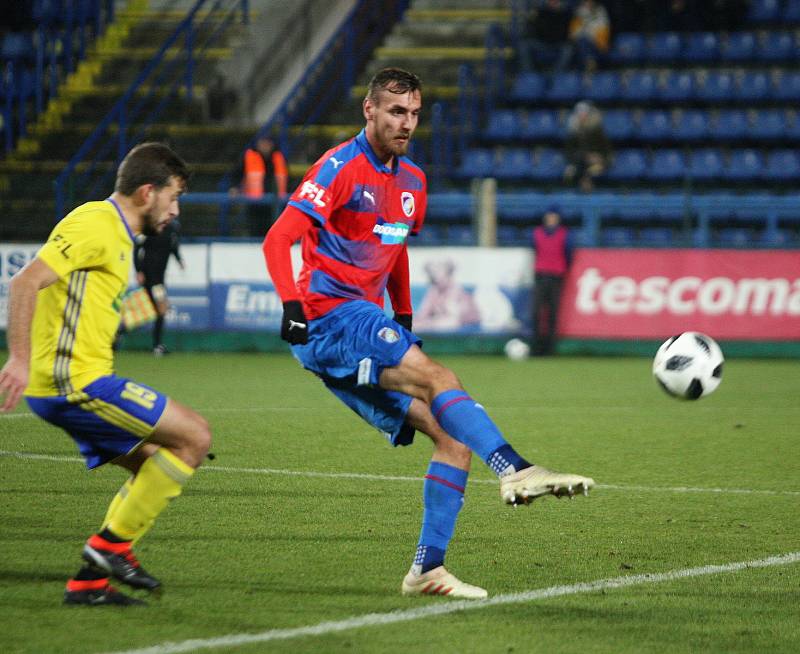 V pátečním duelu 18. kole FORTUNA:LIGY fotbalisté Fastavu Zlín (ve žlutém) hostili úřadujícího mistra Viktorii Plzeň.