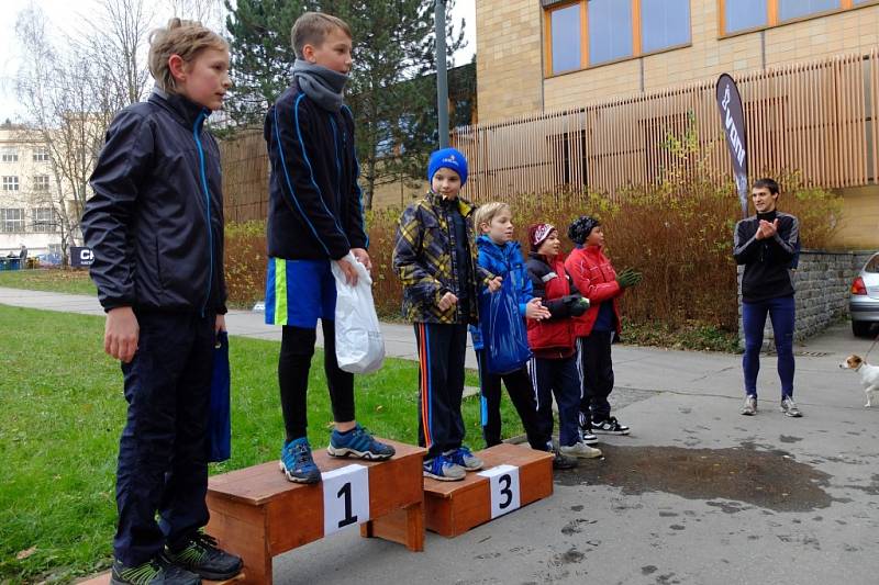 Luhačovický běh Kerteamu. Vyhlášení vítězů - chlapci do 12 let