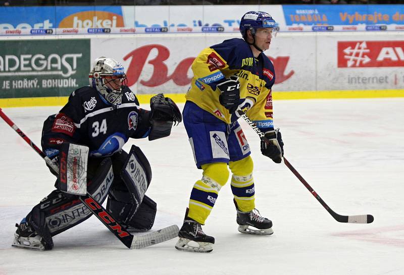 Zlínští hokejisté (ve žlutých dresech) ve 33. kole české extraligy hostili Plzeň.