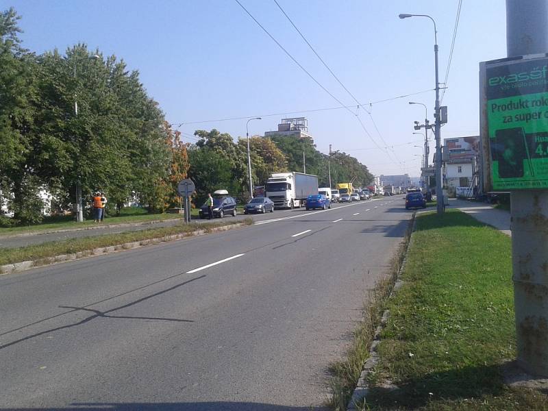 Dopravu ve Zlíně ochromily dvě dopravní nehody