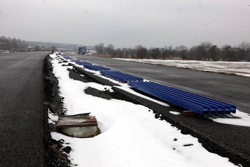 Jihovýchodní obchvat Otrokovic. Únor 2021.