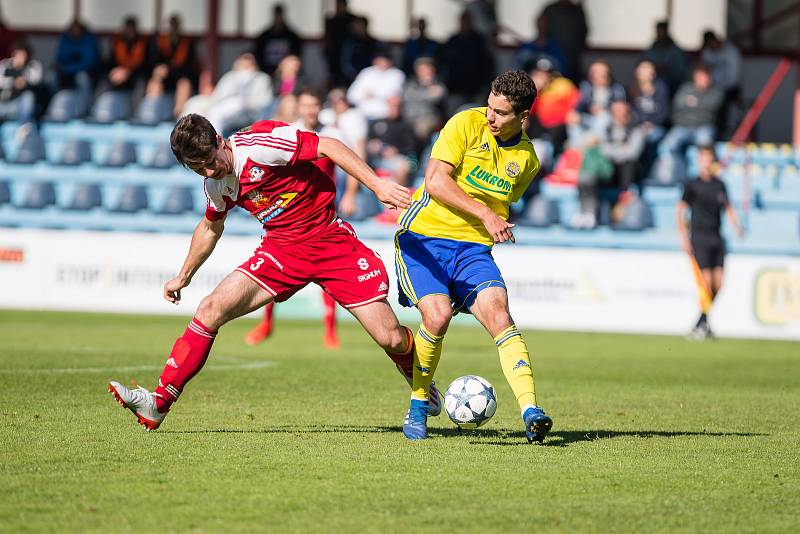 Fotbalové utkání MSFL mezi  FC Velké Meziříčí a FC Fastav Zlín B.