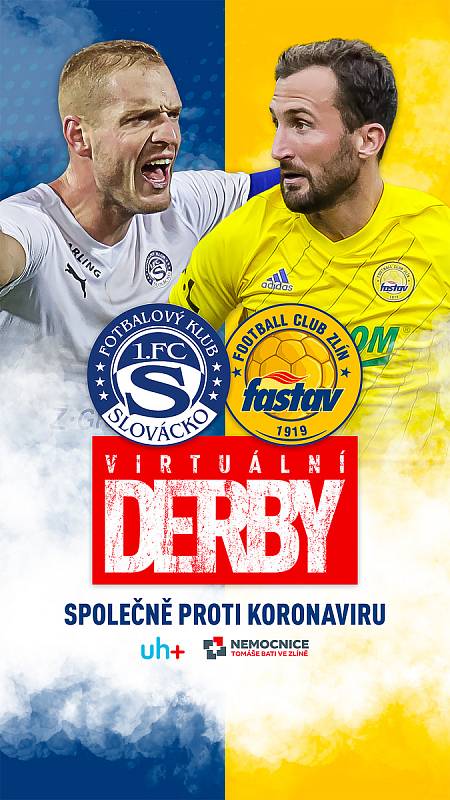 Fotbalové ligové kluby FC Fastav Zlín a 1. FC Slovácko se postavily na stejnou stranu barikády a společně uspořádají virtuální charitativní krajské derby, které se uskuteční v pátek 1. května od osmnácti hodin.