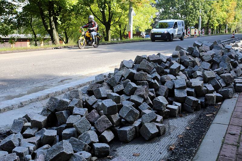 Oprava silnice na ulici Přílucká ve Zlíně.