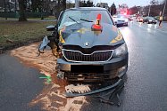 Únorová nehoda při které Miroslav Sýkora pomohl zraněnému řidiči.