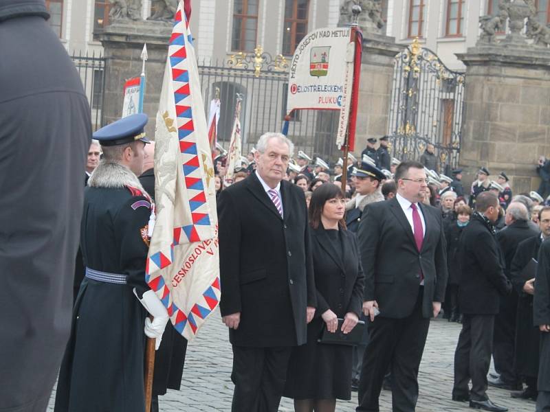 Zlínská výprava na prezidentskou inauguraci. Prezident Miloš Zeman