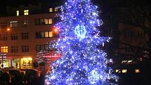 Vánoční strom Zlín - náměstí Míru