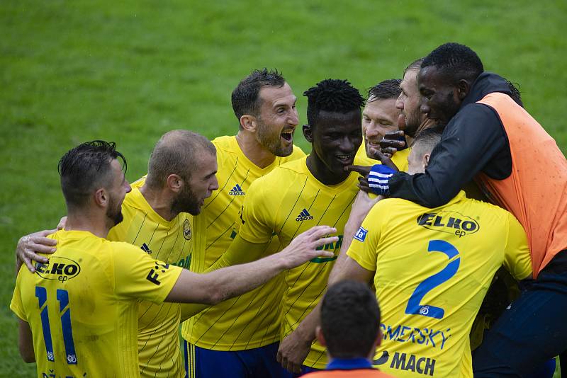 Zlín - Zápas skupiny o záchranu FORTUNA:LIGY mezi FC Fastav Zlín a SFC Opava. Zlín gól.