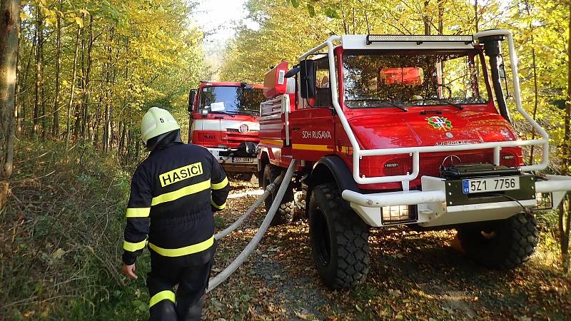 Požár přístřešku v Lukovečku na Zlínsku