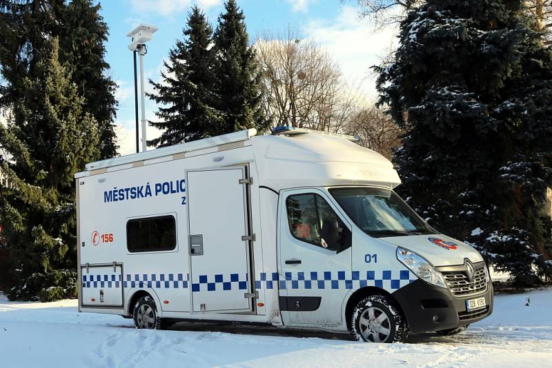 Mobilní služebna Městské policie Zlín.