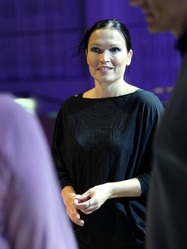 Tarja Turunen při zkoušce s filharmonií Bohuslava Martinů ve Zlíně.