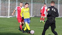 Fotbalisté Zlína (žluté dresy) v sobotním přípravném zápase zdolali třetiligovou Hanáckou Slavii Kroměříž 2:0.