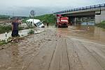 Hasiči likvidují následky přívalových dešťů ve Zlínském kraji; úterý 23. května 2023