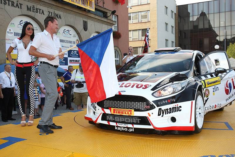 Barum rally 2015 start na náměstí Míru ve Zlíně.