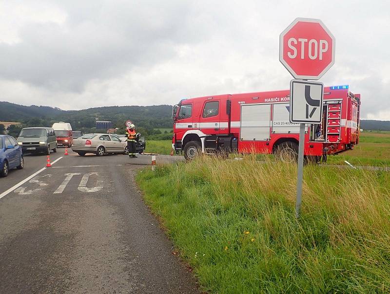 Nehoda u Koryčan.Foto zdroj: HZS ZLK.