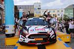 Barum Czech Rally Zlín 2017 start na náměstí Míru ve Zlíně