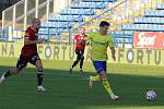 Fotbalisté Zlína (žluté dresy) zdolali ve 13. kole FORTUNA:LIGY České Budějovice 2:0.