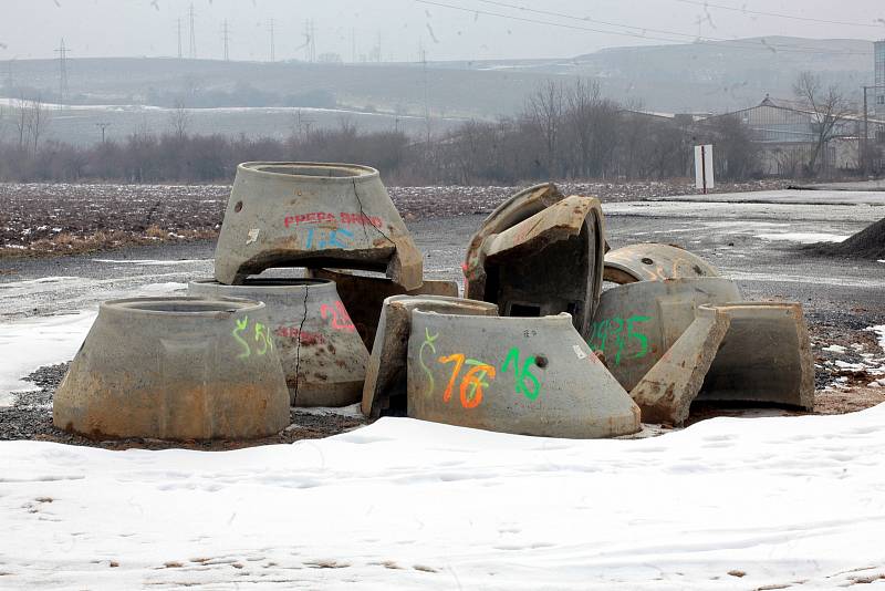 Jihovýchodní obchvat Otrokovic. Únor 2021.