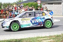 V rámci 49. ročníku Barum Czech Rally Zlín absolvovali v sobotu dopoledne jezdci rychlostní zkoušku Březová. Na snímku Tomáš Kostka