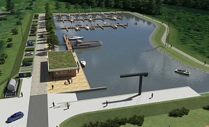 Vizualizace nového přístavu v Hodoníně