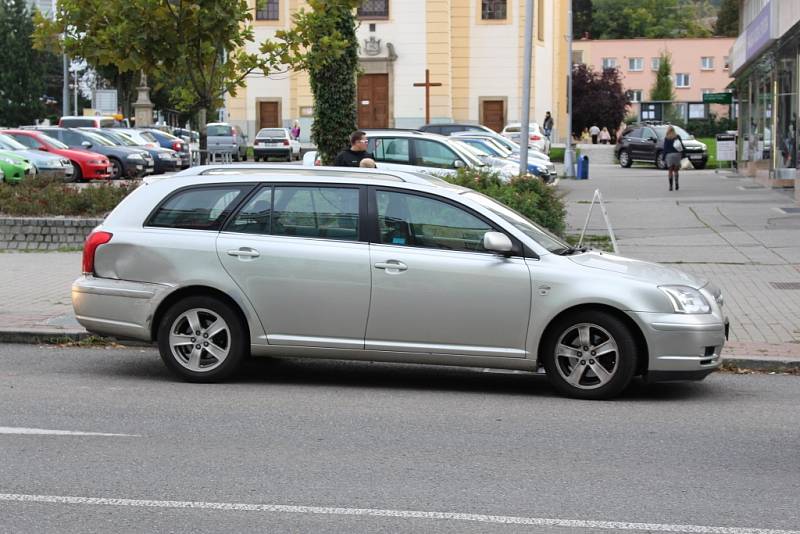 Dopravní nehoda v centru Zlína.