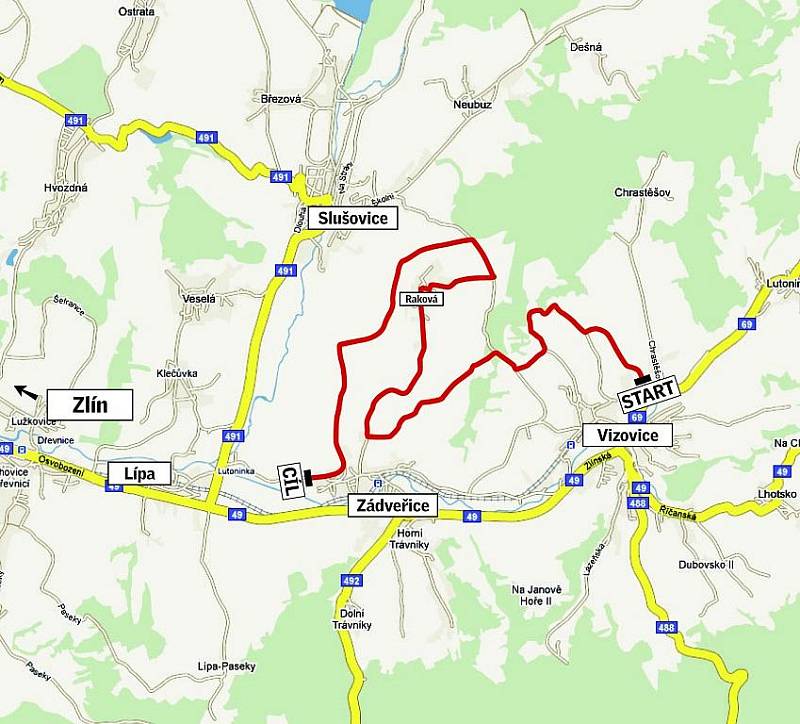 6. a 9. RZ ZÁDVEŘICE (14,82 km) - v sobotu v 13.20 a 17.34 hodin