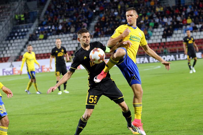 Zápas Evropské ligy FC FASTAV Zlín - FC Sheriff Tiraspol na Andrově stadionu v Olomouci