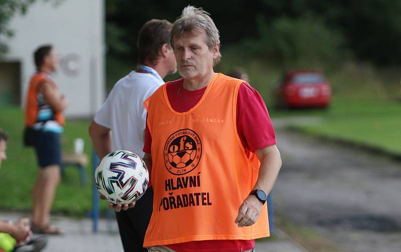 Fotbalisté Slavičína (v modrých dresech) ve středu v rámci 1. kola Mol Cupu vyzvali Frýdek Místek.