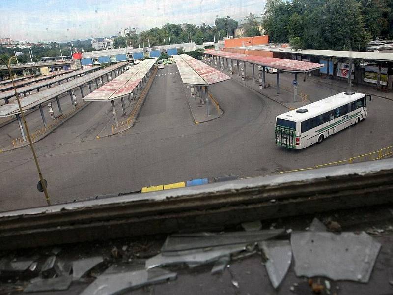 Autobusové nádraží v centru Zlína