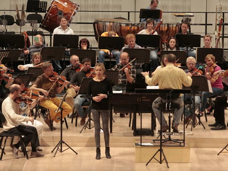 Operní hvězda Mojca Erdmann s filharmonií Bohuslava Martinů na festivalu Harmonia Moraviae 2013 ve Zlíně.