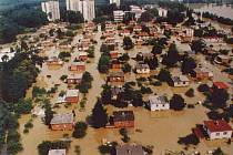 Povodně v roce 1997 v Otrokovicích.