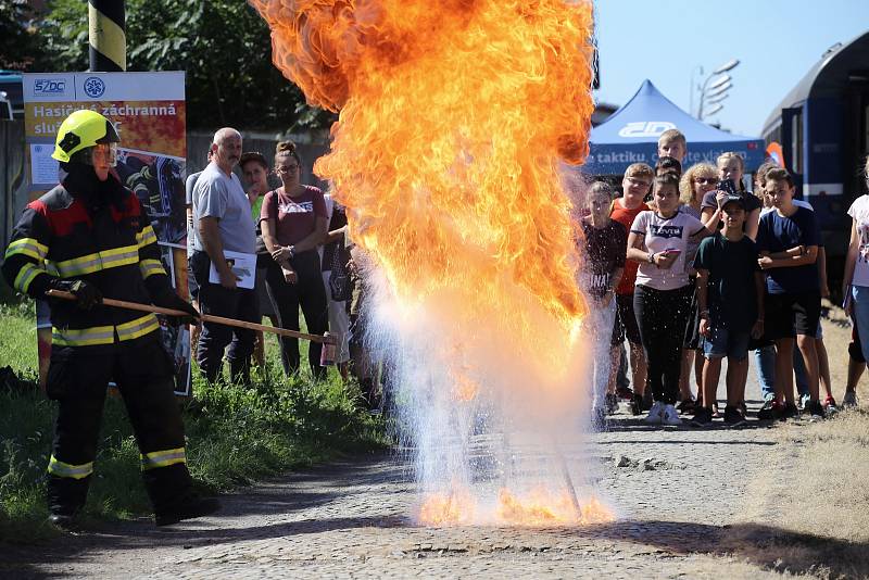 Preventivní vlak na nádraží ve Zlíně.