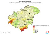 Srážky na území Zlínského kraje od 1. 1. - 6. 8. 2017