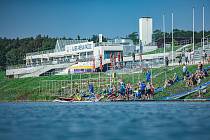 Račická Labe aréna opět patřila triatlonu. Na slavném veslařském kanále se konal předposlední letošní závod Českého poháru v krátkém triatlonu.