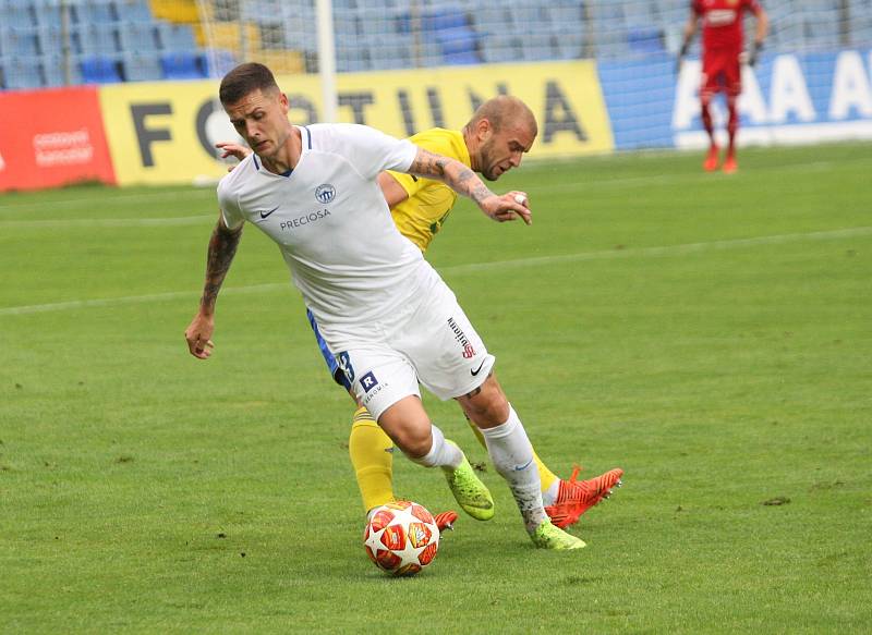 Fotbalisté Zlína (ve žlutých dresech) ve 3. kole FORTUNA:LIGY hostili Slovan Liberec.