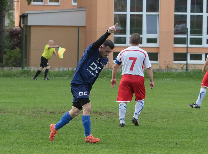 Zkušený malenovický útočník Petr Páleníček skóroval třikrát do sítě Fryštáku i Veselé. Foto: pro Deník/Jan Zahnaš