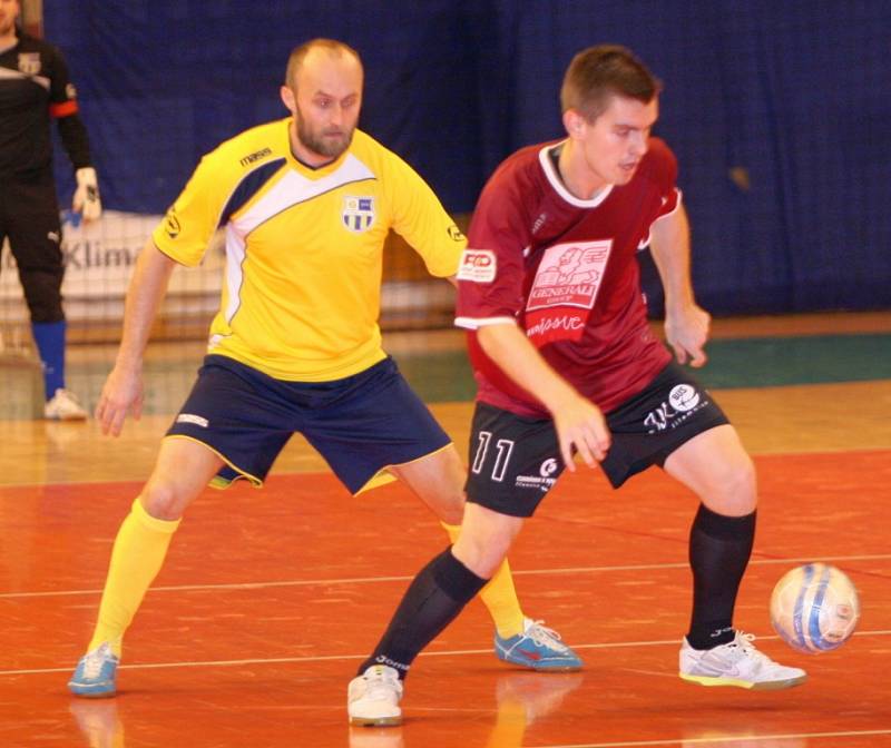 Sálový fotbal, I. liga, Zlín (žlutí) - Jilemnice.