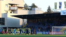 Fotbalisté Zlína (žluté dresy) zdolali ve 13. kole FORTUNA:LIGY České Budějovice 2:0.