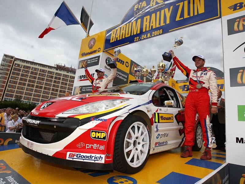 Cíl 38. ročníku Barum Rally ve Zlíně.