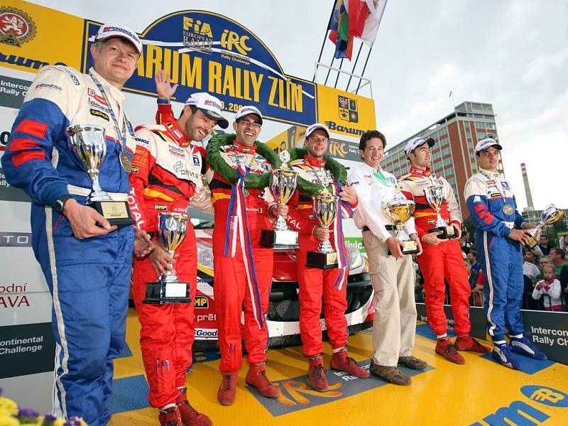 Cíl 38. ročníku Barum Rally ve Zlíně.