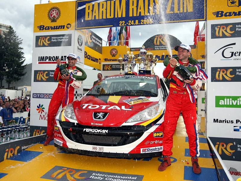 Cíl 38. ročníku Barum Rally ve Zlíně.