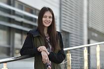 Ruská studentka Anastasia Filinová 22. března 2022 ve Zlíně